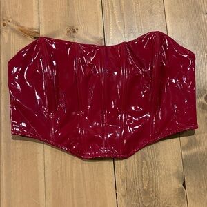 Garage Glossy Red Tube Top